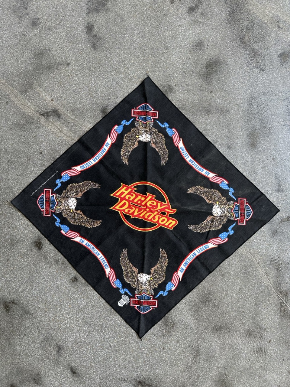 HARLEY DAVIDSON "AN AMERICAN LEGEND" BANDANA 1987